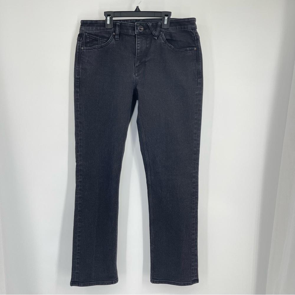 Volcom Men's 33X31 Solver Modern Straight Jeans Skater Effortless Cool Neutral